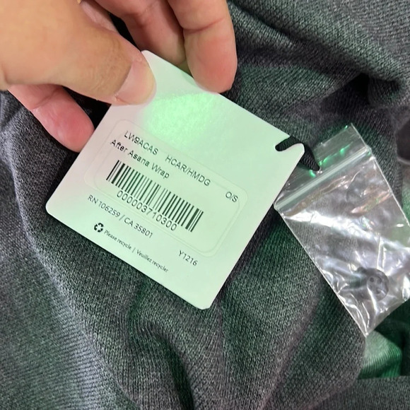 Lululemon After Asana Wrap Gray Reversible Cardigan Sweater OS - Picture 5 of 5